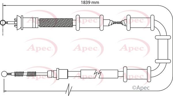 Apec CAB1103 Cable Pull, parking brake - 1