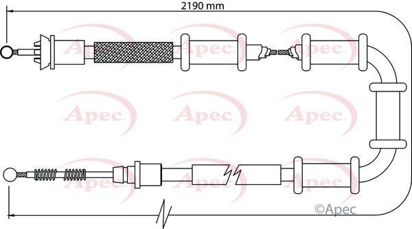 Apec CAB1104 Cable Pull, parking brake - 1