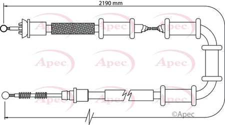 Apec CAB1104 Cable Pull, parking brake - 1