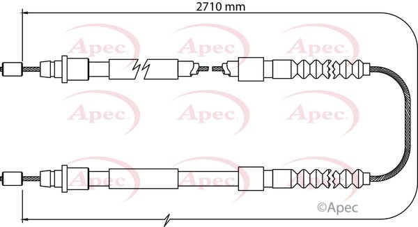 Apec CAB1106 Cable Pull, parking brake - 1