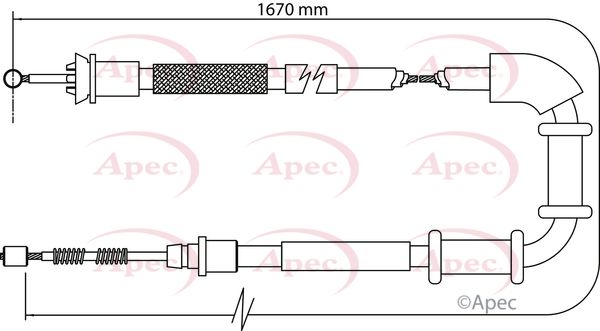 Apec CAB1107 Cable Pull, parking brake - 1