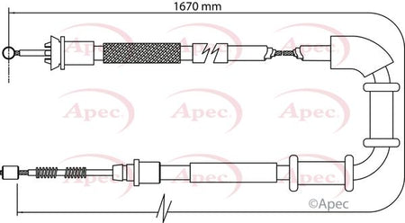 Apec CAB1107 Cable Pull, parking brake - 1