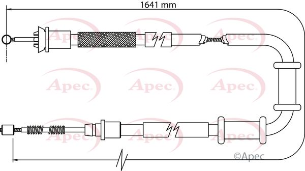 Apec CAB1108 Cable Pull, parking brake - 1