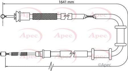 Apec CAB1108 Cable Pull, parking brake - 1