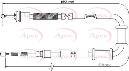 Apec CAB1109 Cable Pull, parking brake - 1