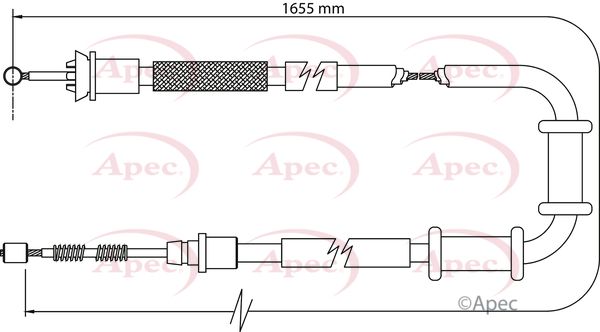 Apec CAB1109 Cable Pull, parking brake - 1