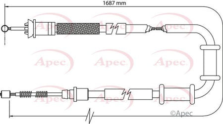 Apec CAB1110 Cable Pull, parking brake - 1