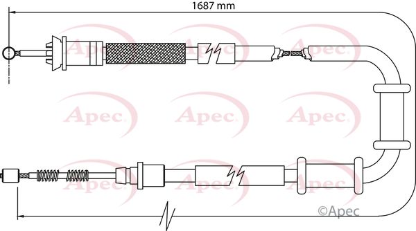 Apec CAB1110 Cable Pull, parking brake - 1