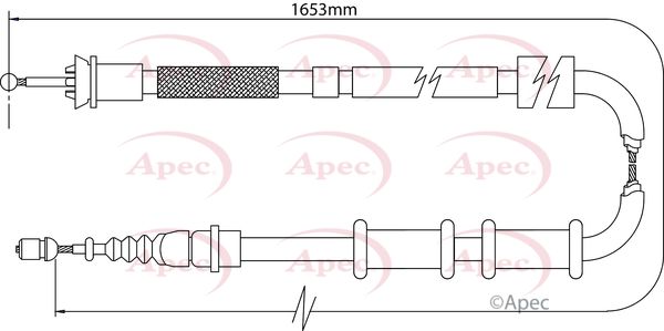 Apec CAB1111 Cable Pull, parking brake - 1