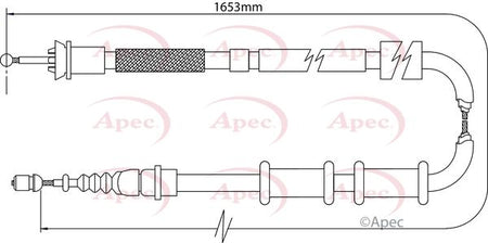 Apec CAB1111 Cable Pull, parking brake - 1