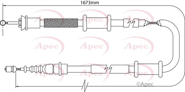 Apec CAB1112 Cable Pull, parking brake - 1