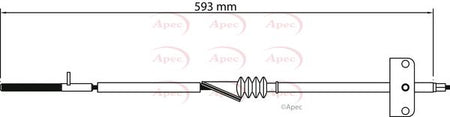 Apec CAB1113 Cable Pull, parking brake - 1