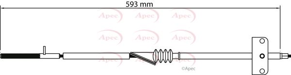 Apec CAB1113 Cable Pull, parking brake - 1