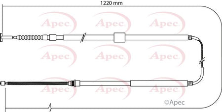 Apec CAB1114 Cable Pull, parking brake - 1