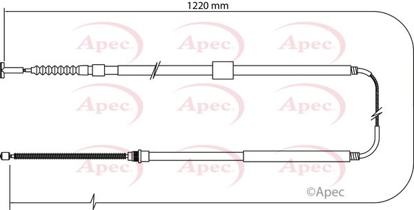 Apec CAB1114 Cable Pull, parking brake - 1