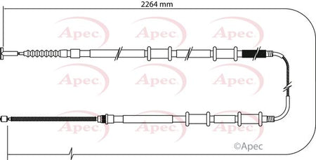 Apec CAB1115 Cable Pull, parking brake - 1