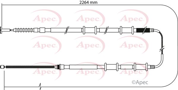 Apec CAB1115 Cable Pull, parking brake - 1