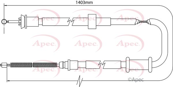 Apec CAB1116 Cable Pull, parking brake - 1
