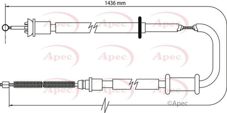 Apec CAB1117 Cable Pull, parking brake - 1