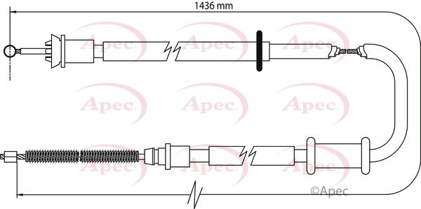 Apec CAB1117 Cable Pull, parking brake - 1