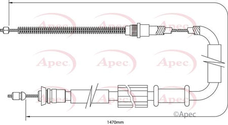 Apec CAB1119 Cable Pull, parking brake - 1