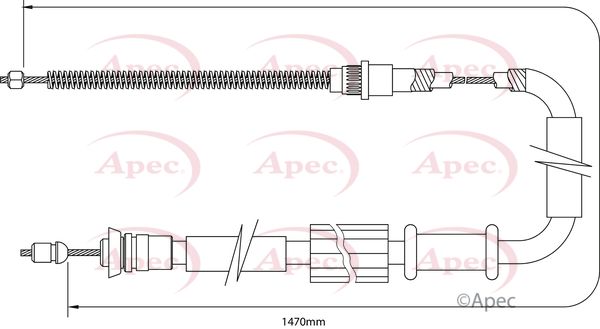 Apec CAB1119 Cable Pull, parking brake - 1