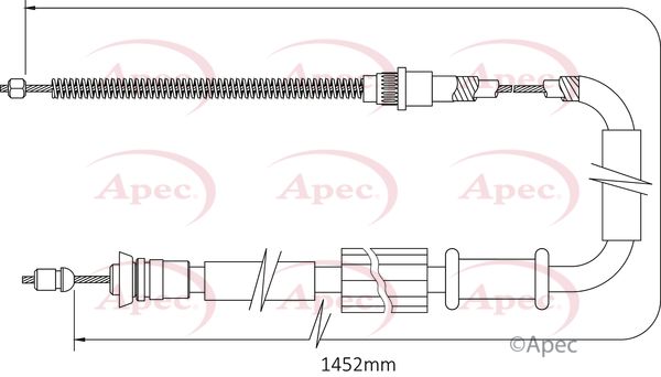 Apec CAB1120 Cable Pull, parking brake - 1
