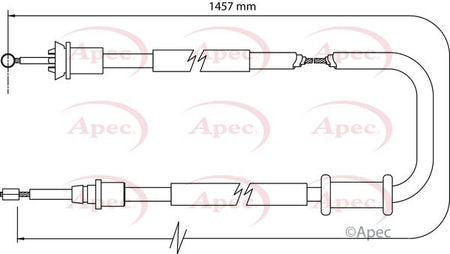 Apec CAB1121 Cable Pull, parking brake - 1