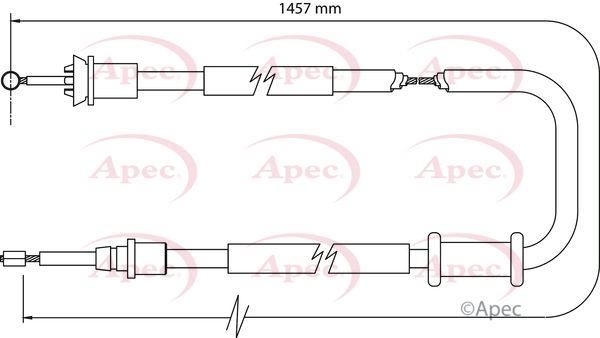 Apec CAB1121 Cable Pull, parking brake - 1