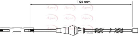 Apec CAB1124 Cable Pull, parking brake - 1