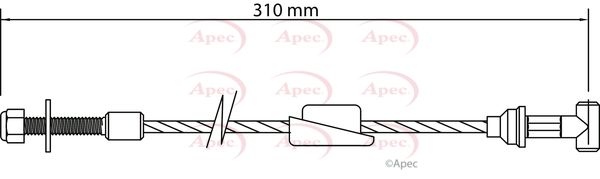 Apec CAB1127 Cable Pull, parking brake - 1