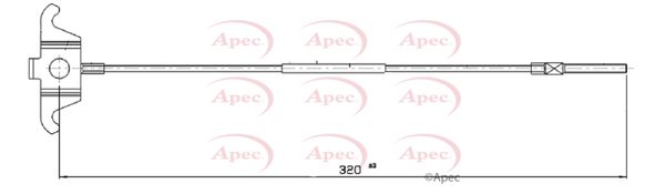 Apec CAB1128 Cable Pull, parking brake - 1