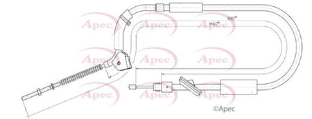 Apec CAB1129 Cable Pull, parking brake - 1