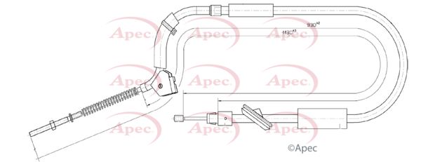 Apec CAB1129 Cable Pull, parking brake - 1