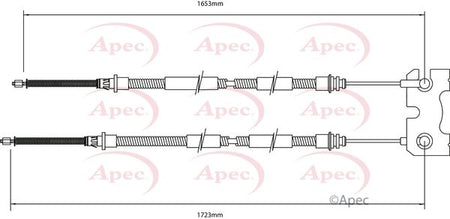 Apec CAB1132 Cable Pull, parking brake - 1