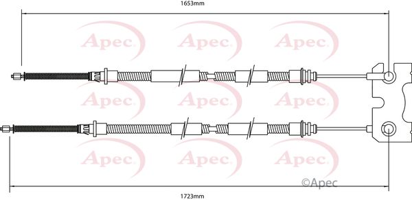 Apec CAB1132 Cable Pull, parking brake - 1