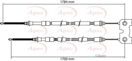 Apec CAB1133 Cable Pull, parking brake - 1