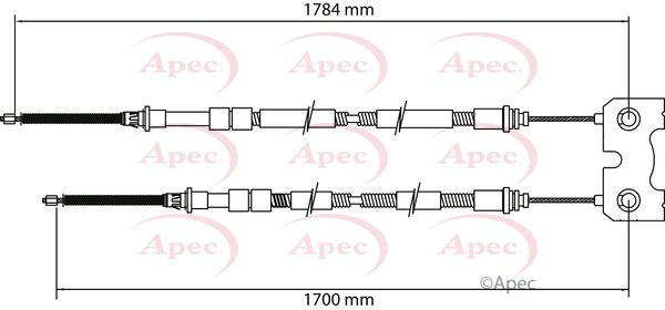 Apec CAB1133 Cable Pull, parking brake - 1