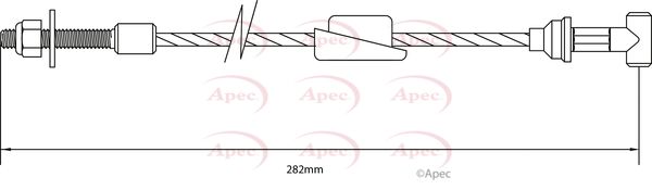 Apec CAB1134 Cable Pull, parking brake - 1