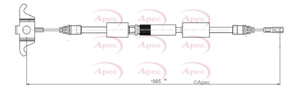 Apec CAB1135 Cable Pull, parking brake - 1