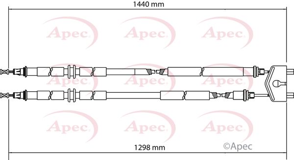 Apec CAB1136 Cable Pull, parking brake - 1