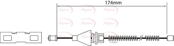 Apec CAB1137 Cable Pull, parking brake - 1