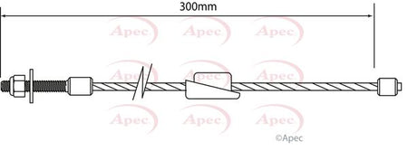 Apec CAB1138 Cable Pull, parking brake - 1