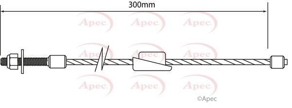 Apec CAB1138 Cable Pull, parking brake - 1