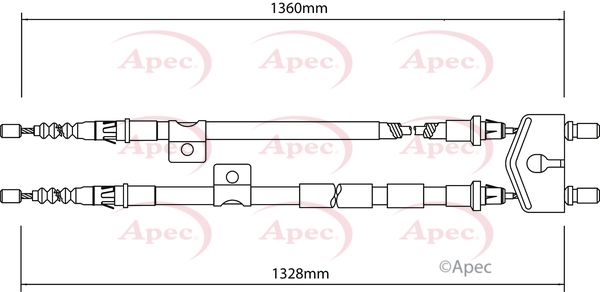Apec CAB1139 Cable Pull, parking brake - 1