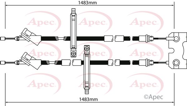 Apec CAB1140 Cable Pull, parking brake - 1