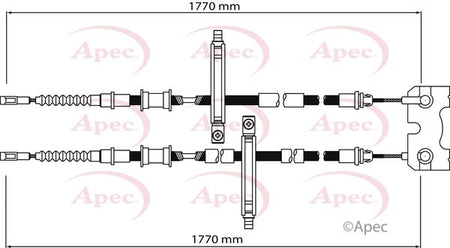 Apec CAB1141 Cable Pull, parking brake - 1