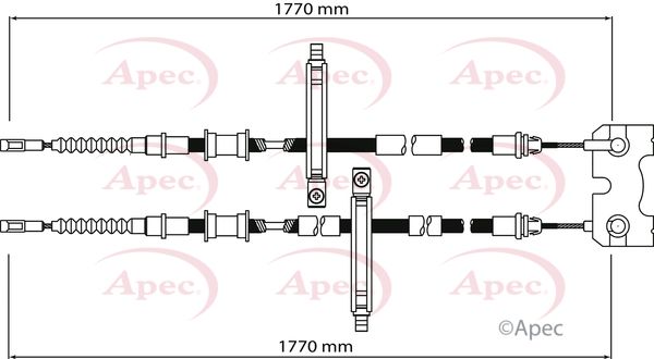 Apec CAB1141 Cable Pull, parking brake - 1