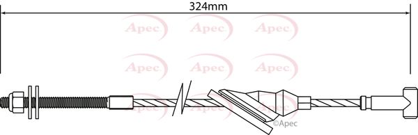 Apec CAB1142 Cable Pull, parking brake - 1