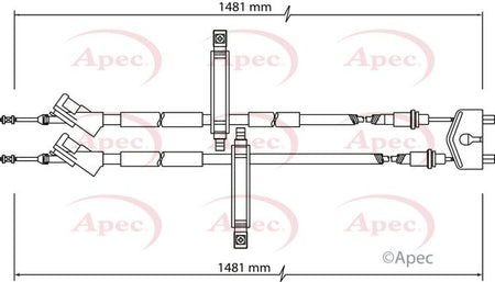 Apec CAB1143 Cable Pull, parking brake - 1